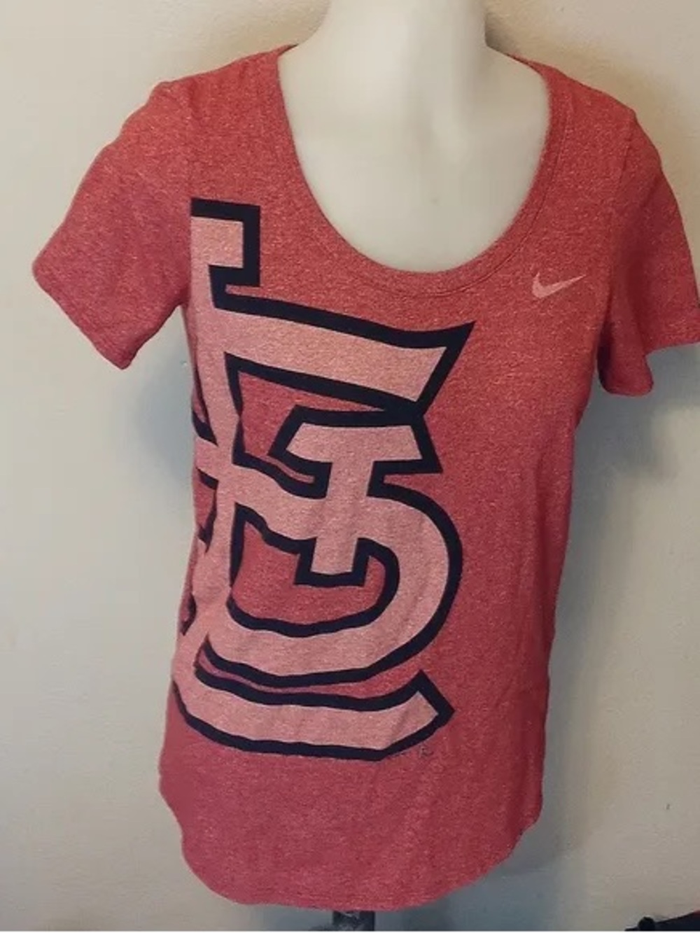 Nike Red Short-Sleeve St. Louis cardinals  Tee with Black Lettering